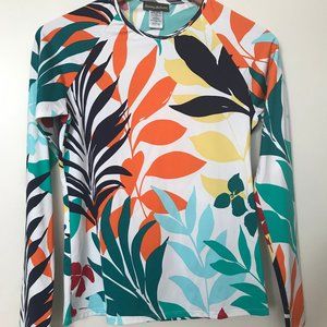 Tommy Bahama women's tropical print rash guard size small